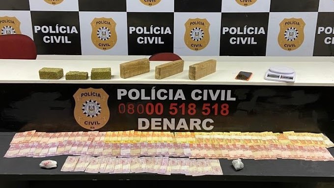 Denarc realiza duas prisões por tráfico de drogas em Cachoeirinha