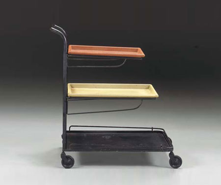 Matégot — three tier cart