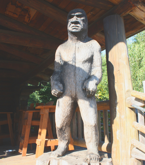 Woodcarved Big Foot at Camp 18 in Elsie, Oregon on Route 26 between Portland, Oregon and the Oregon Coast