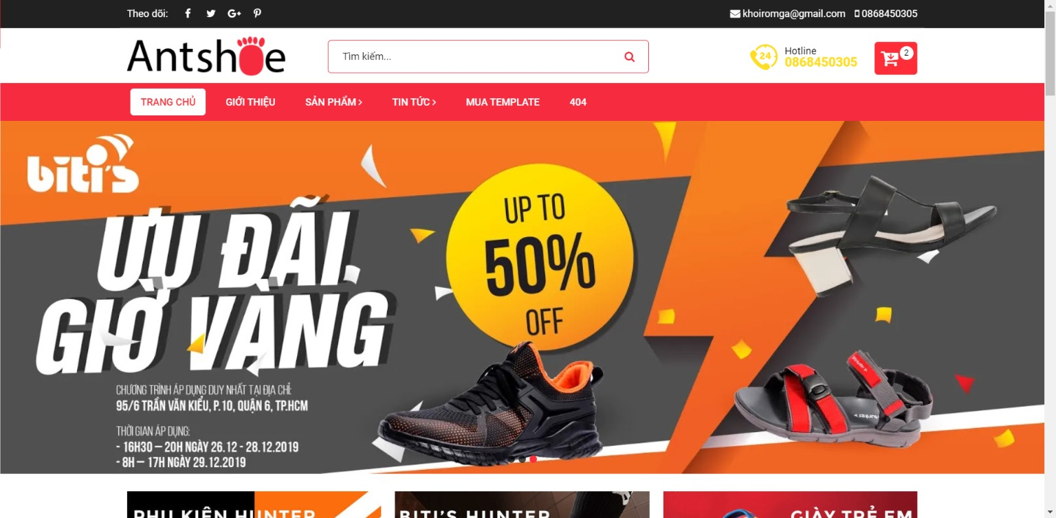 Ant Shoe Shop Responsive Blogger Template