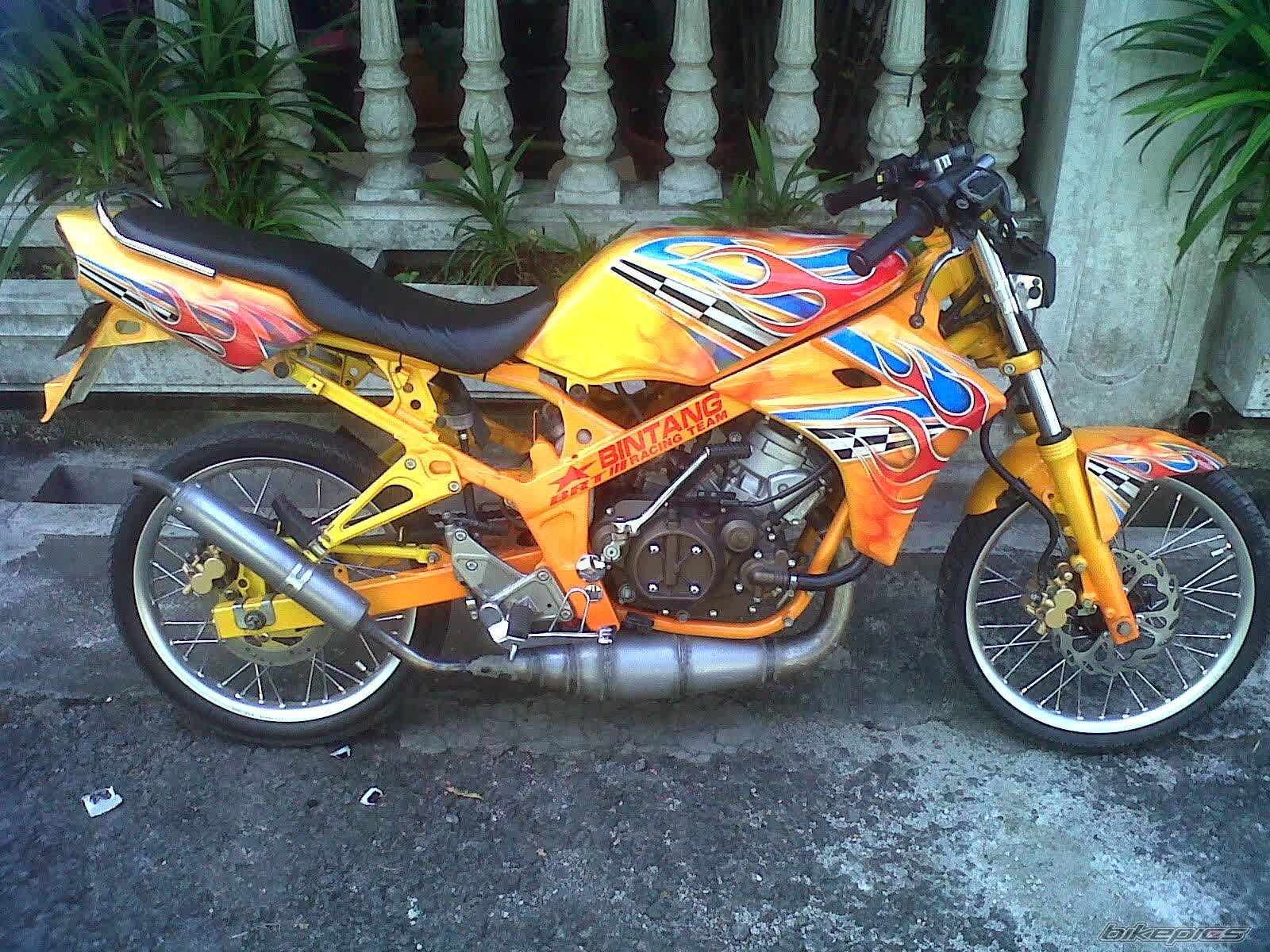 Kumpulan Gambar Modifikasi Motor Ninja Rr 150 Orange Modifikasi