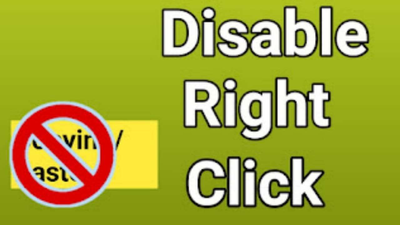 Copying/ Disable Right Click On Blogger