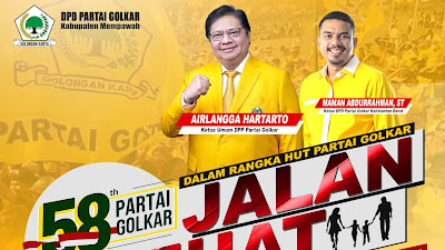 Rayakan HUT ke-58, Partai Golkar Mempawah Gelar Jalan Sehat Targetkan Ribuan Peserta