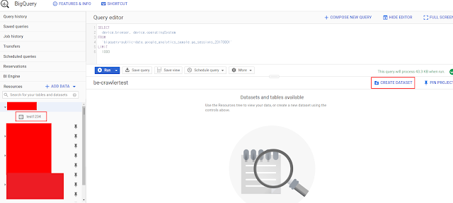 빅쿼리(BigQuery) UI 사용하기