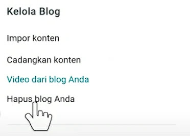 Cara Menghapus Blog di Blogger secara Permanen dengan Mudah Lewat HP