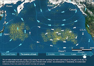 Mapa de situación del plástico en el Pacífico