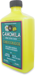 Ingredientes Condicionador de Camomila para cabelos Loiros com luzes e Mechados com óleo essencial de limão siciliano da Lola