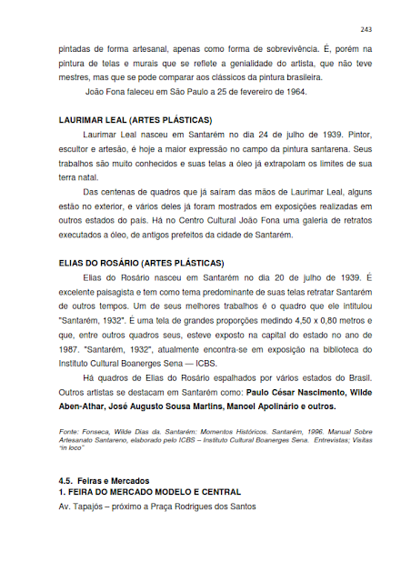 INVENTÁRIO DA OFERTA E INFRAESTRUTURA TURÍSTICA DE SANTARÉM – Pará – Amazônia – Brasil / ANO BASE 2013  - III. ATRATIVOS TURÍSTICOS