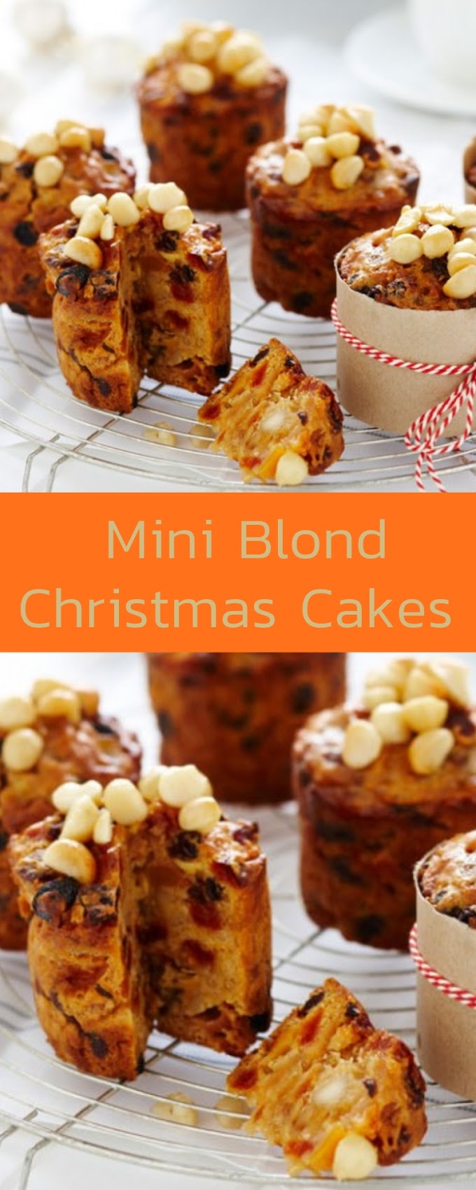  Mini Blond Christmas Cakes #christmas #cake