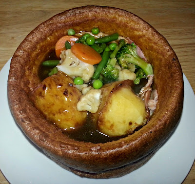 Roast dinner inside yorkshire pudding