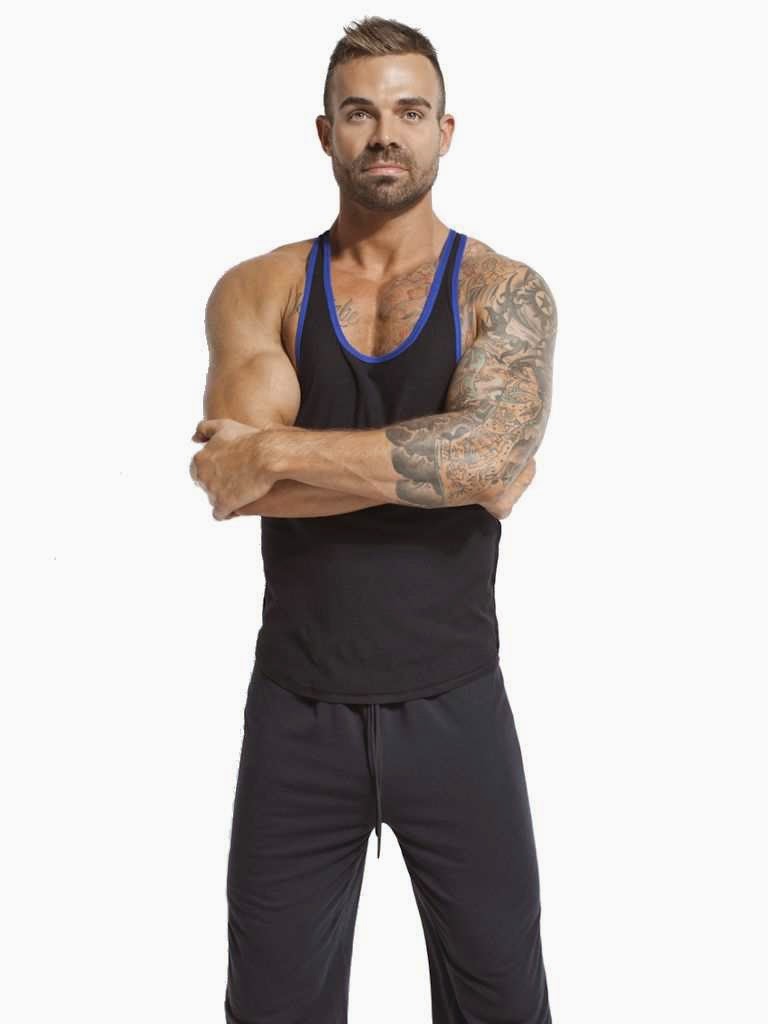 Jack Adams Metro Tank Top Black Blue Cool4Guys