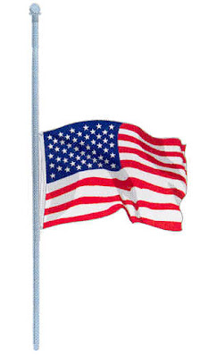 It is requested that the American flag must be flown at half-staff at individual American homes, at the White House, and on all U.S. government entities. 