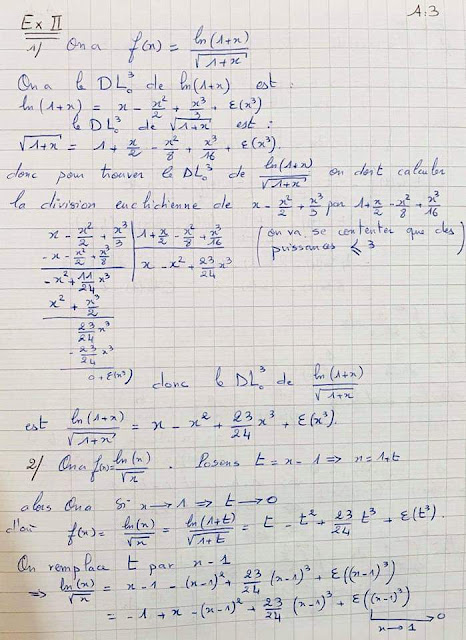 examen corrigé analyse mathématique s1 Economie 