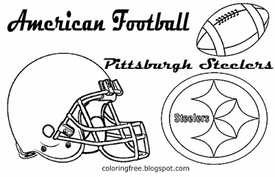 Pittsburgh Steelers printable American football coloring art pictures for youngsters USA sport games