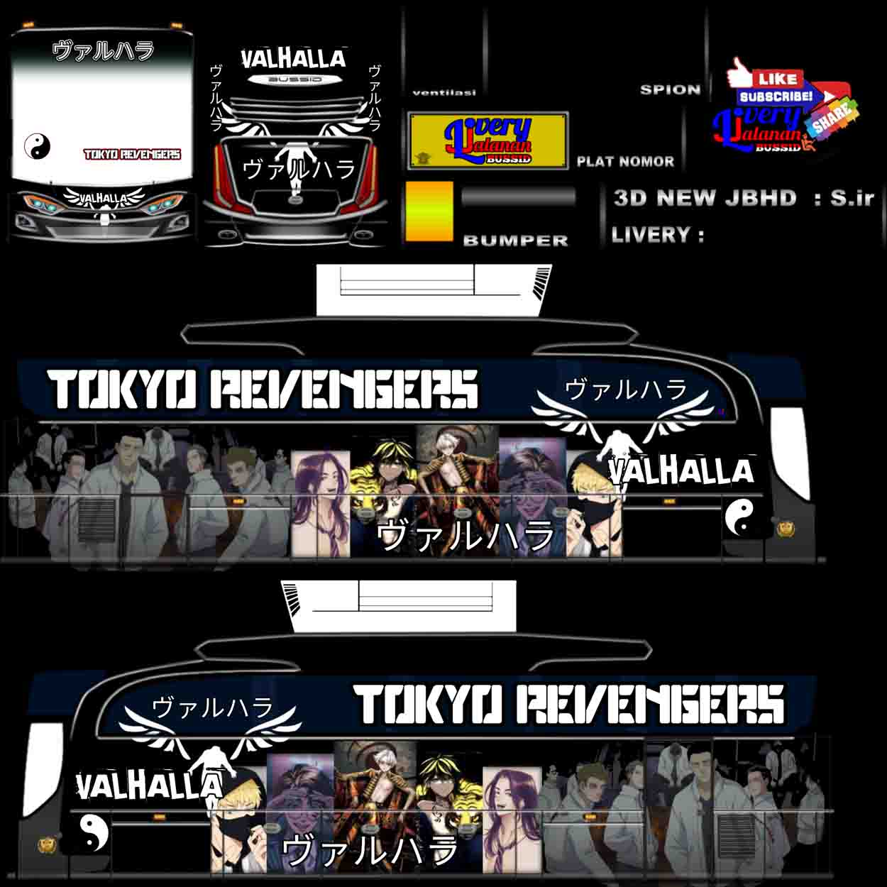 template bussid tokyo revengers