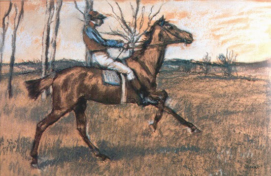 Degas. Jockey de perfil. 1889