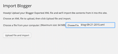 blogger wordpress import save file