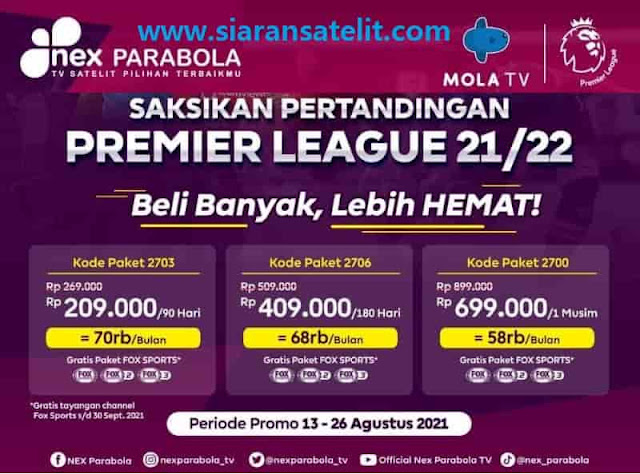 Berlangganan MOLA TV PARABOLA dan Langsung Nonton Liga Inggris