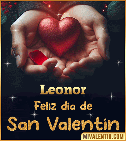 Gif de feliz día de San Valentin Leonor