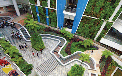 Vườn thẳng đứng của tòa nhà Viện giáo dục trung ương Singapore