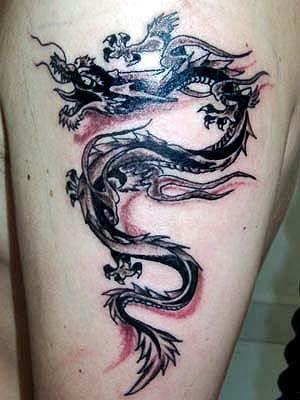 this a dragon tattoo art tattooing by using black ink tattoo
