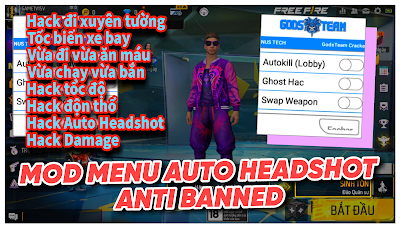 HACK FF OB36 - MOD MENU AUTO HEADSHOT + ANTI BANNED + HACK SPEED + FLY GUNS