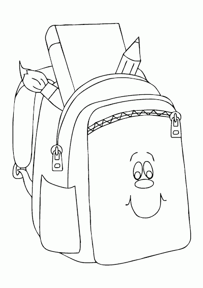 Gambar Mewarnai Tas Sekolah Lucu Deh