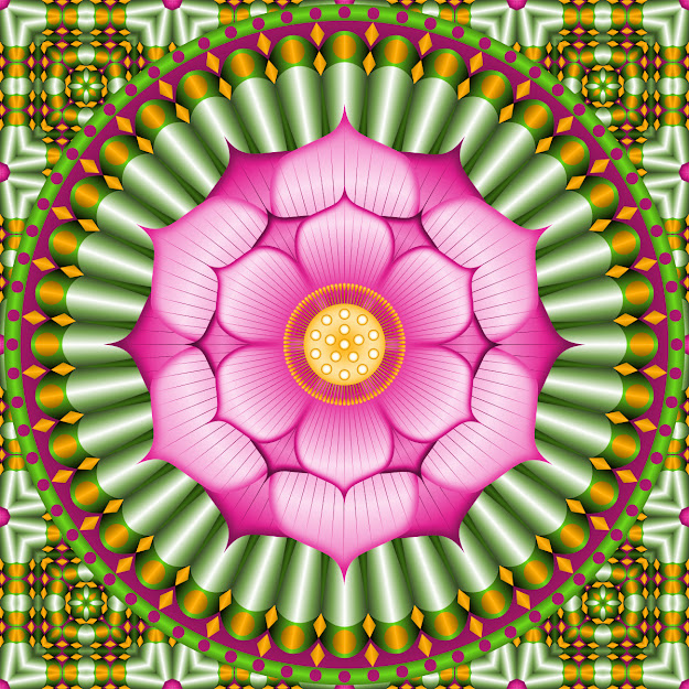 Lotus Mandala Coloring Page Or Embroidery Pattern