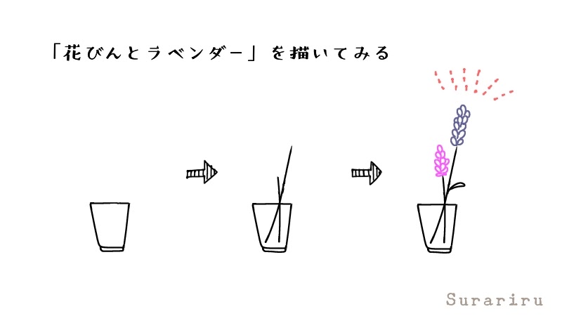 簡単なラベンダーの花のイラストの描き方 遠北ほのかのイラストサイト 簡単なラベンダーの花のイラストの描き方 遠北ほのかのイラストサイト