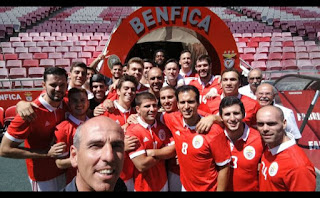 A selfie do Andebol do Benfica no Estádio de Luz