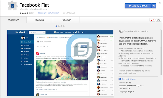 Cara Membuat Tampilan Facebook Menjadi Flat Design 