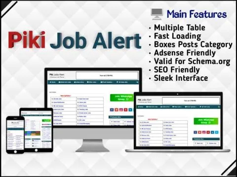 Piki Job Alert - Education Blogger Template - Blogger Template 2024