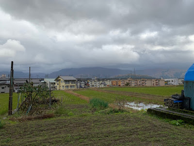 越後三山は見えず