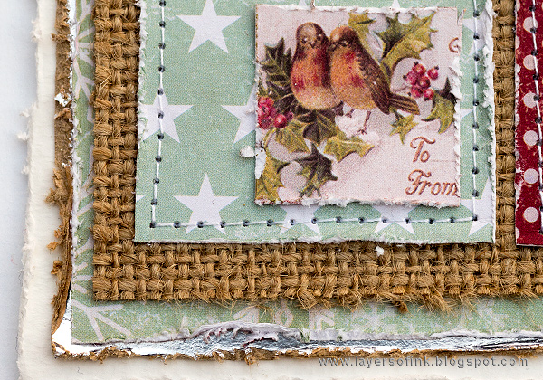 Layers of ink - Christmas Patchwork Wall-hanger by Anna-Karin with Tim Holtz idea-ology