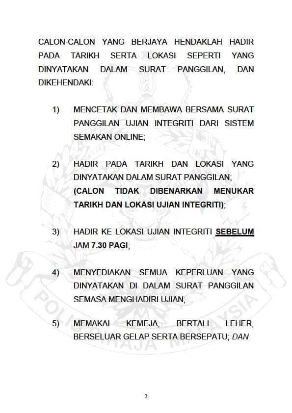 Soalan Temuduga Polis Konstabel 2020