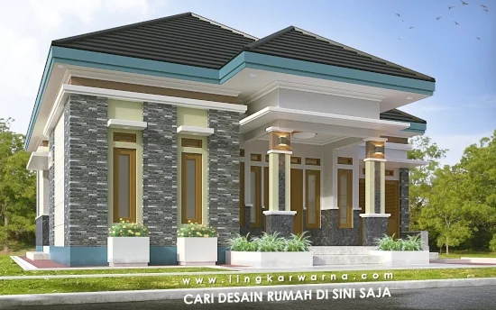 15 desain rumah minimalis dengan batu alam