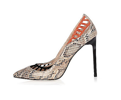 River Island Lattice Print High heeled pumps