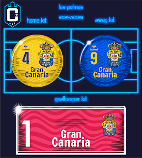 LAS-PALMAS-ESP CAMIZOLAS-UNIFORME-HUMMEL-24-25-ESCUDOS-PARA BOTÃO-ARTE-PARA-BOTÃO-ESCUDINHOS-PLACAR-GULIVER