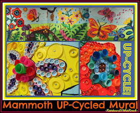 Upcycled Cooperative Mural from Bottle Lids and Tops