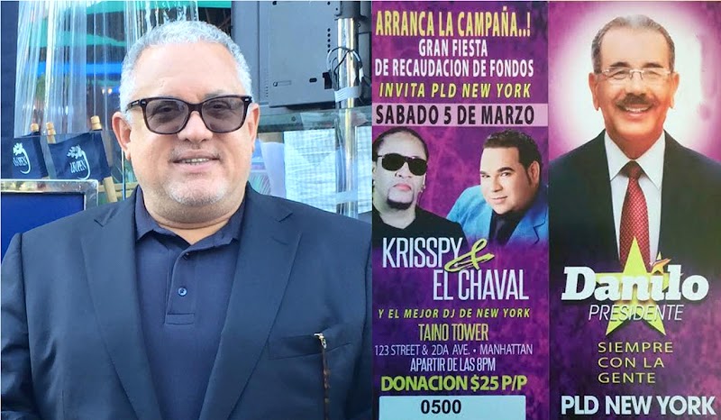 Krisspy y El Chaval en fiesta de recaudación  de fondos para campaña del PLD en Nueva York