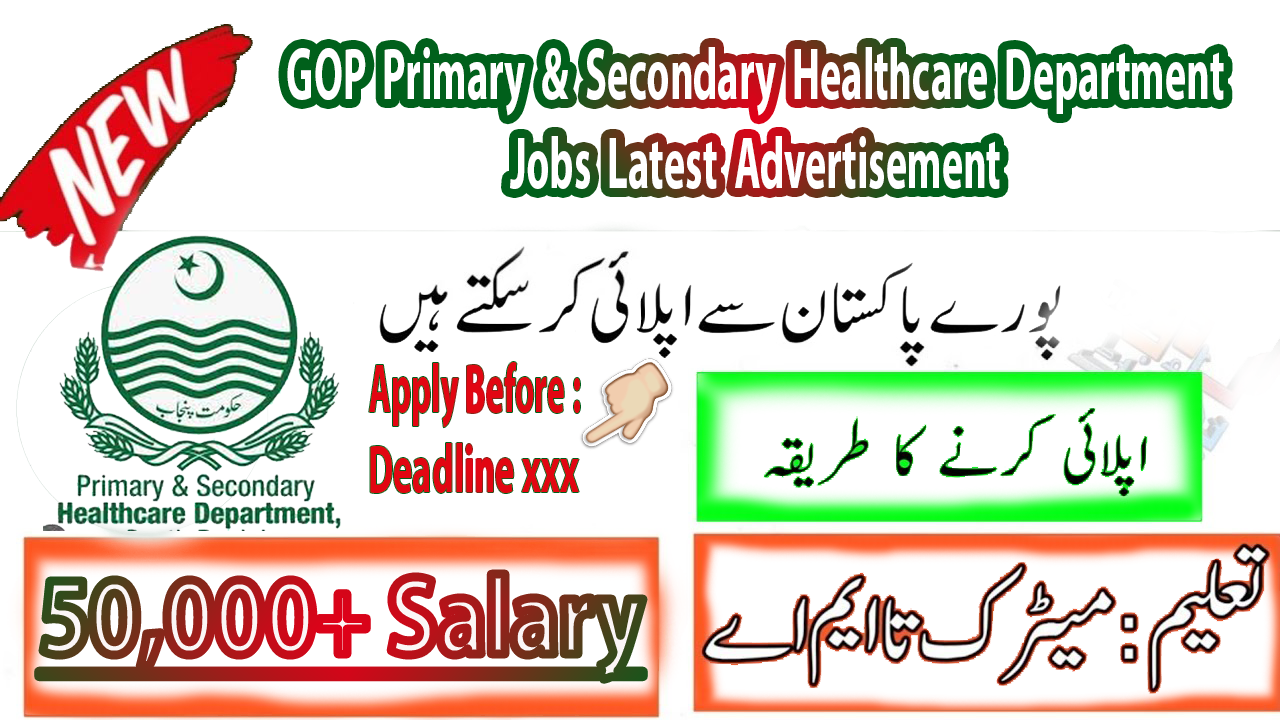 GOP Primary and Secondary Healthcare Department Jobs