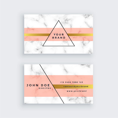 Premium Marble Business Card Design Minimal Style - GraphicsMarket.net