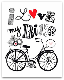 I love my bike illustration