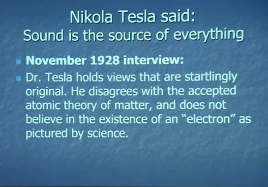 Nikola Tesla opposes atomic theory and quantum theory