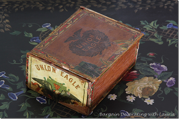 Vintage Cigar Box in Coffee Table Vignette