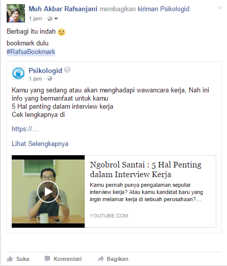  kali ini saya akan membuatkan tips cara nge √ Cara Membuat Bookmark di Facebook