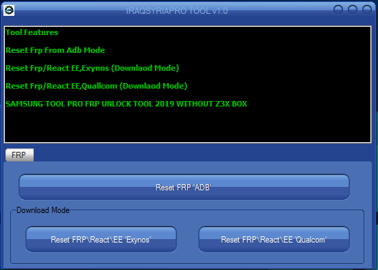 Iraqsyria Pro Samsung FRP Tool 2019 Free Download