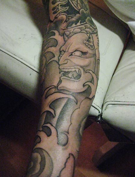 Sometimes people do an upper arm piece and then a lower arm piece 