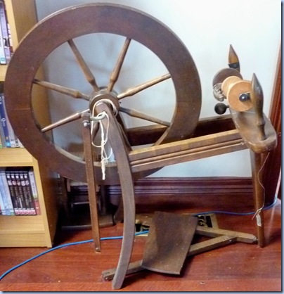 brown spinning wheel