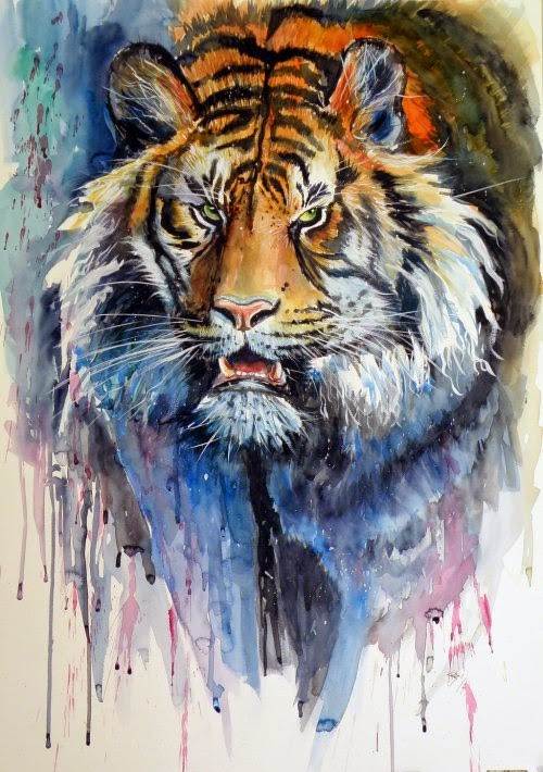 Anna Brigitta Kovács deviantart pinturas aquarelas animais cores